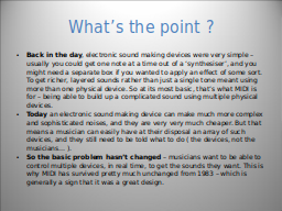 What’s the point ?