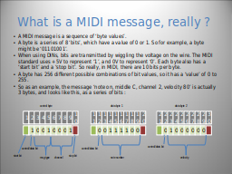 What is a MIDI message, really ? 