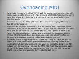 Overloading MIDI